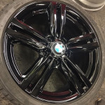 metallic black BMW alloys