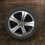 Silver Mercedes rim design