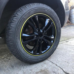 Black rims with yellow ring