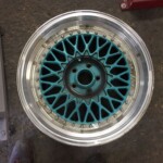 blue and silver rims